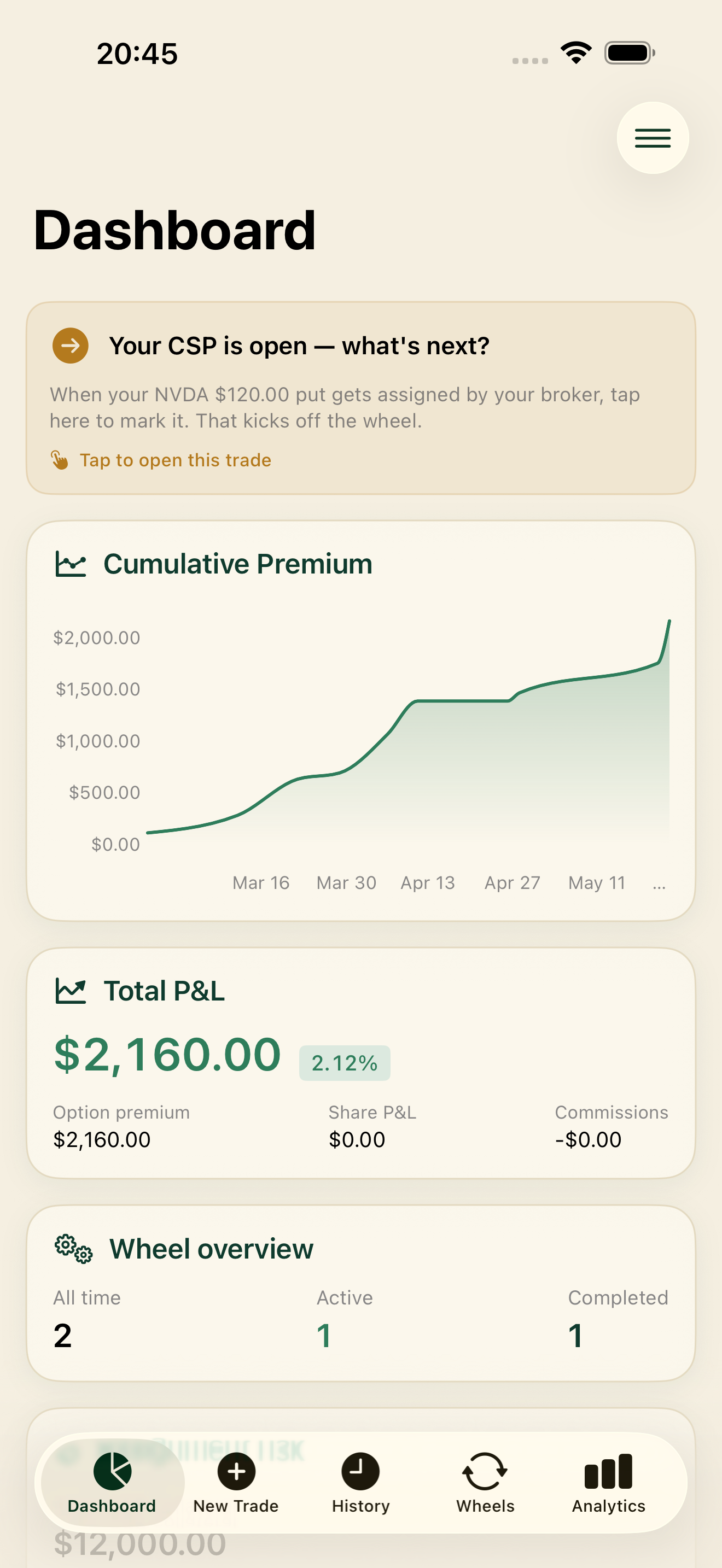 Wheelright dashboard